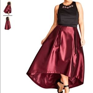 City Chic Regal Me Charmeuse Ballgown